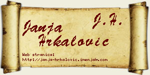 Janja Hrkalović vizit kartica